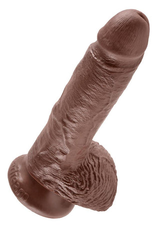 King Cock Clear Dildo with Balls 6in - Clear