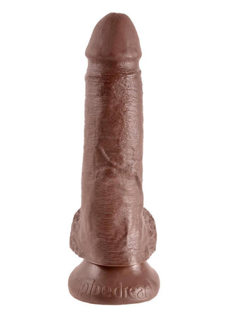 King Cock Clear Dildo with Balls 7in - Clear