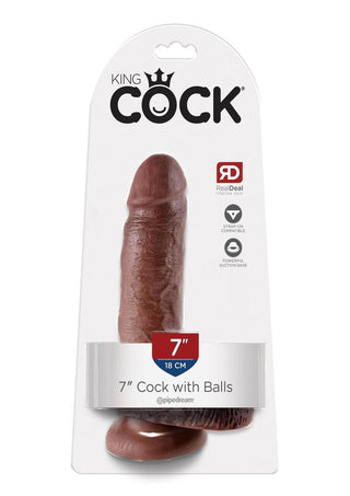 King Cock w/ balls 7" - Tan