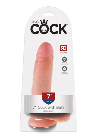 King Cock Clear Dildo with Balls 8in - Clear