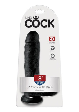King Cock w/ balls 8" - Chocolate