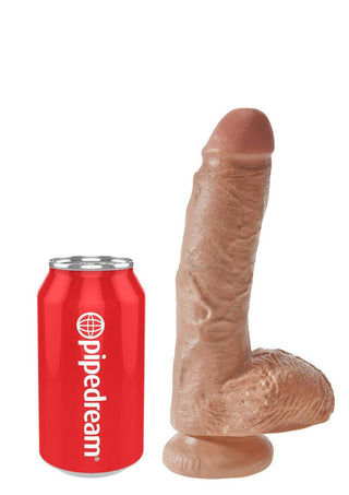 King Cock Clear Dildo with Balls 5in - Clear