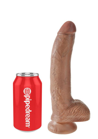King Cock w/ balls 9" - Chocolate