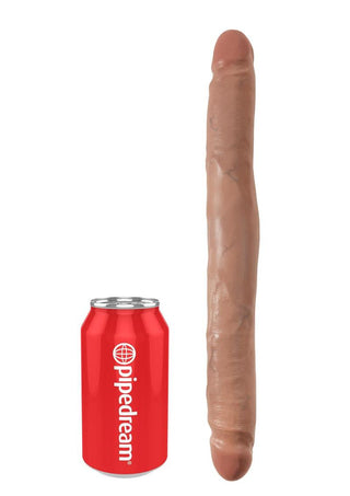 King Cock Slim Double Dildo 12" - Vanilla