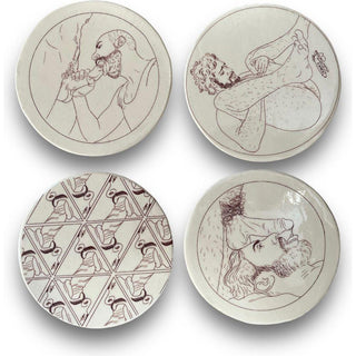 Kinky Clay Goods - Coaster set of 4 - Circus of Books