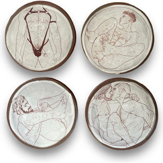 Kinky Clay Goods - Coaster set of 4 - Circus of Books
