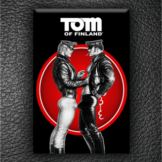 Kweer Cards / Peachy Kings - Tom of Finland Titty Touch (hard) Magnet - Circus of Books