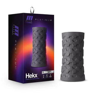 M Elite Platinum Hekx Silicone Dual End Masturbator