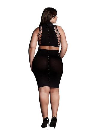 Le Desir Kala XXXVII Two Piece with Turtleneck, Crop Top and Skirt