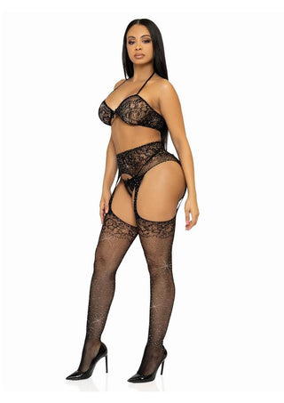 Leg Avenue Opposites Attract Bra and Panty Set