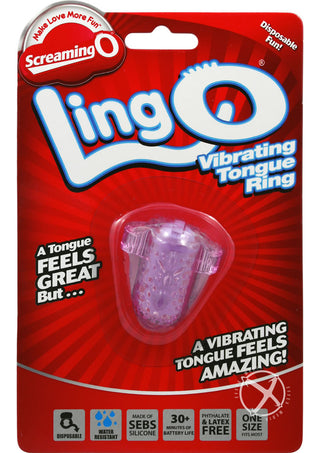 Ling O Vibrating Tongue Ring Silicone Waterproof