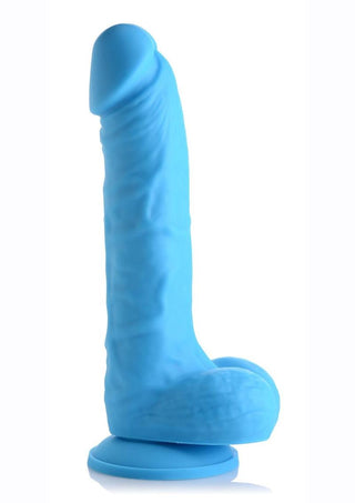 Lollicock - 7" Silicone Dildo with Balls - Berry