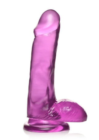 Lollicock - 8 Inch Slim Stick with Balls Cherry Ice Dildo