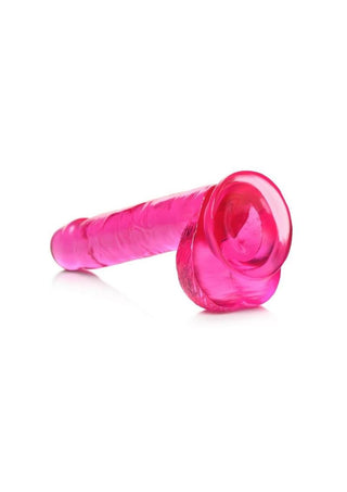 Lollicock - 8 Inch Slim Stick with Balls Cherry Ice Dildo