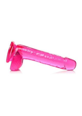 Lollicock - 8 Inch Slim Stick with Balls Cherry Ice Dildo