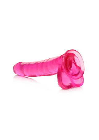 Lollicock - 8 Inch Slim Stick with Balls Cherry Ice Dildo