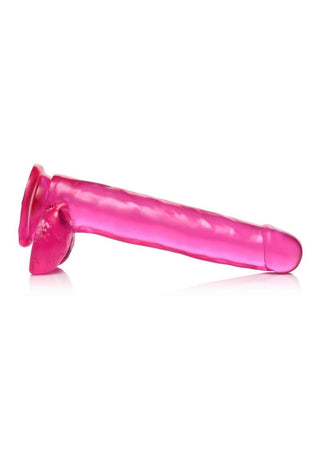 Lollicock - 8 Inch Slim Stick with Balls Cherry Ice Dildo