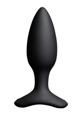 Lovense - Hush 2 Rechargeable App Compatible Silicone Vibrating Anal Plug 1.75" - Black