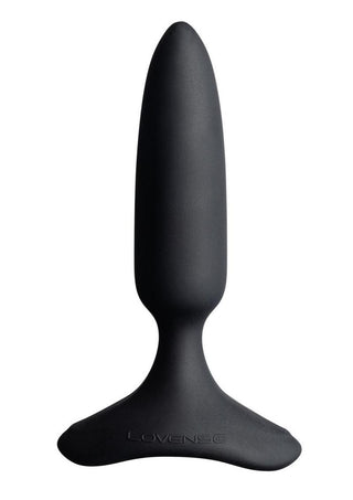 Lovense - Hush 2 Rechargeable App Compatible Silicone Vibrating Anal Plug 1.75" - Black
