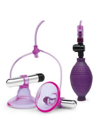 Lux Fetish Vibrating Nipple Suckers with Quick Release