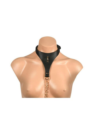 Master Series - Captivate Collar with Body Chain - Red