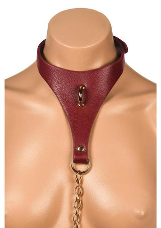 Master Series - Captivate Collar with Body Chain - Red