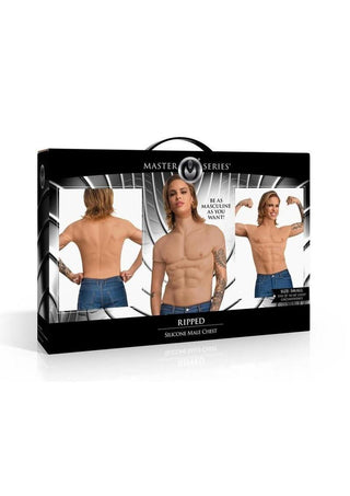 Master Series - Ripped Silicone Male Chest - Medium