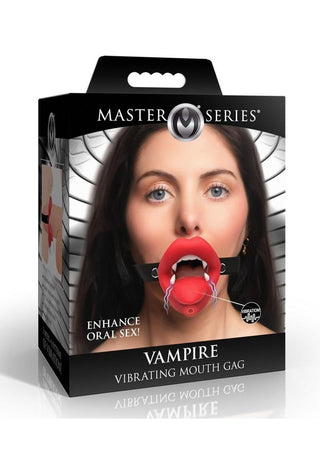 Master Series Vampire Vibrating Rechargeable Silicone Mouth Gag