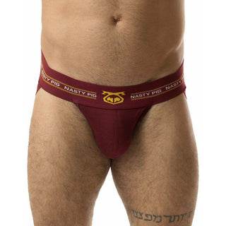 Nasty Pig - Core Jock Strap 3.0 - Burgundy/ Goldenrod - Circus of Books