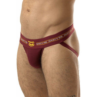 Nasty Pig - Core Jock Strap 3.0 - Burgundy/ Goldenrod - Circus of Books