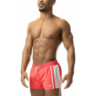 Nasty Pig - Diver Swim Trunk - Coral/White - Circus of Books