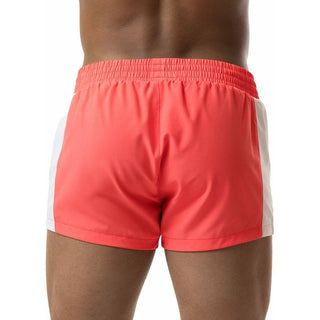 Nasty Pig - Diver Swim Trunk - Coral/White - Circus of Books