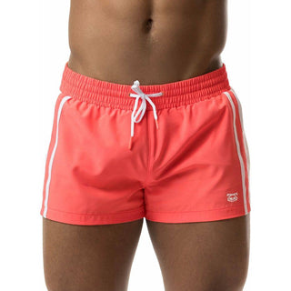 Nasty Pig - Diver Swim Trunk - Coral/White - Circus of Books