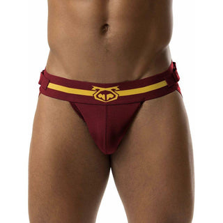 Nasty Pig - Varsity Jock Strap - Burgundy/ Goldenrod - Circus of Books