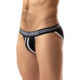 Nasty Pig - Varsity Sport Brief - Black/White - Circus of Books