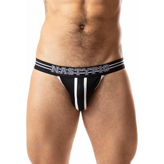 Nasty Pig - Varsity Sport Brief - Black/White - Circus of Books