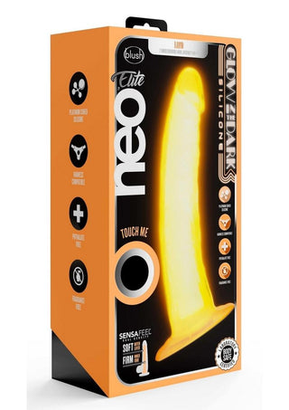 Neo Elite - Glow in the Dark Dildo 7.5" - Blue