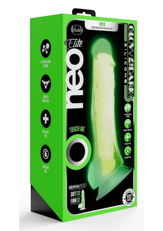 Neo Elite - Glow in the Dark Dildo 7.5" - Pink