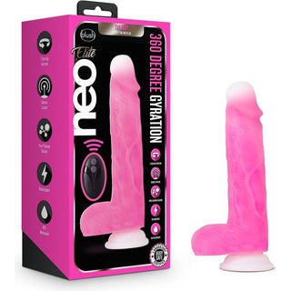 Neo Elite Roxy Silicone Gyrating Dildo with Remote Control 8" - Pink - Circus of Books