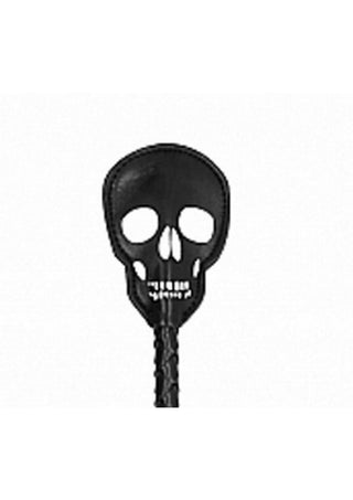 Ouch! Skulls and Bones Skull Leather Crop
