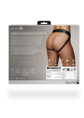 Ouch! Vibrating Strap-on Thong with Removable Butt Straps