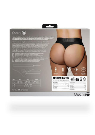 Ouch! Vibrating Strap-on Thong with Removable Butt Straps