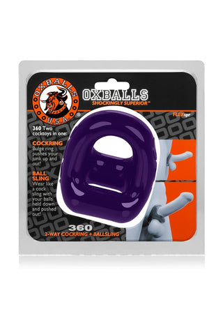 Oxballs 360 2-Way Cock Ring and Ball Sling - Clear