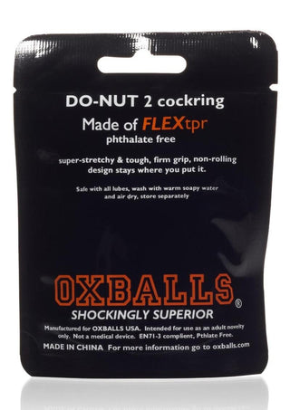 Oxballs Atomic Jock Do-Nut-2 Fatty Cock Ring - Smoke