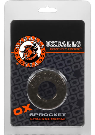 Oxballs Atomic Jock Sprocket Super Stretchy Cock Ring 2.8in- Black