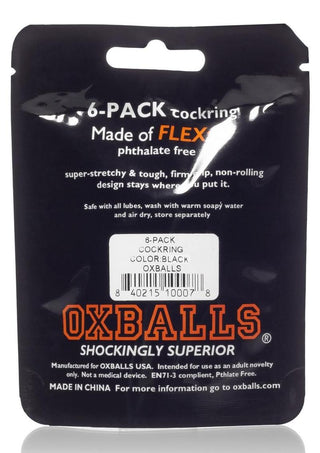 Oxballs Atomic Jock 'The 6 Pack' Sport Cock Ring - Clear