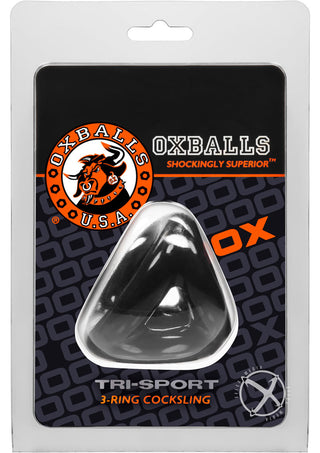 Oxballs Atomic Jock Tri-Sport Cock Ring - Clear