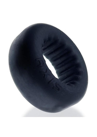 Oxballs Axis Rib Griphold Cock Ring - Black Ice