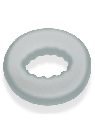 Oxballs Axis Rib Griphold Cock Ring - Clear Ice