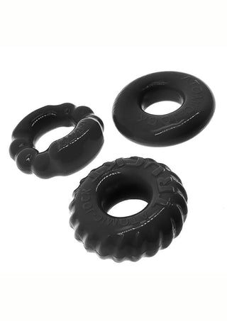 Oxballs Bonemaker Cock Ring Kit (3 pack) - Pool Blue